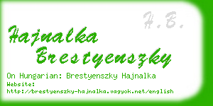 hajnalka brestyenszky business card